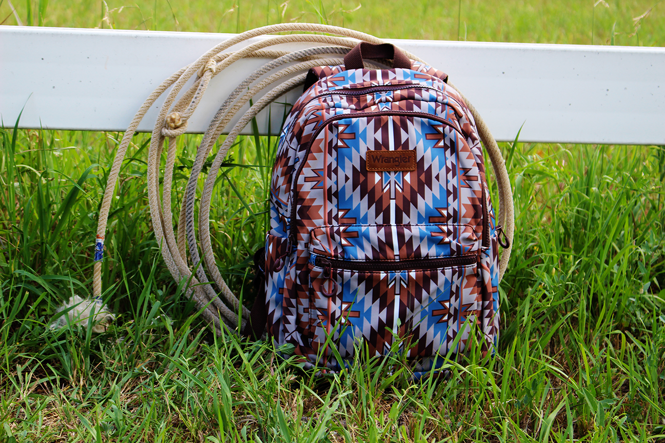 Wrangler- Blue Southwestern Backpack