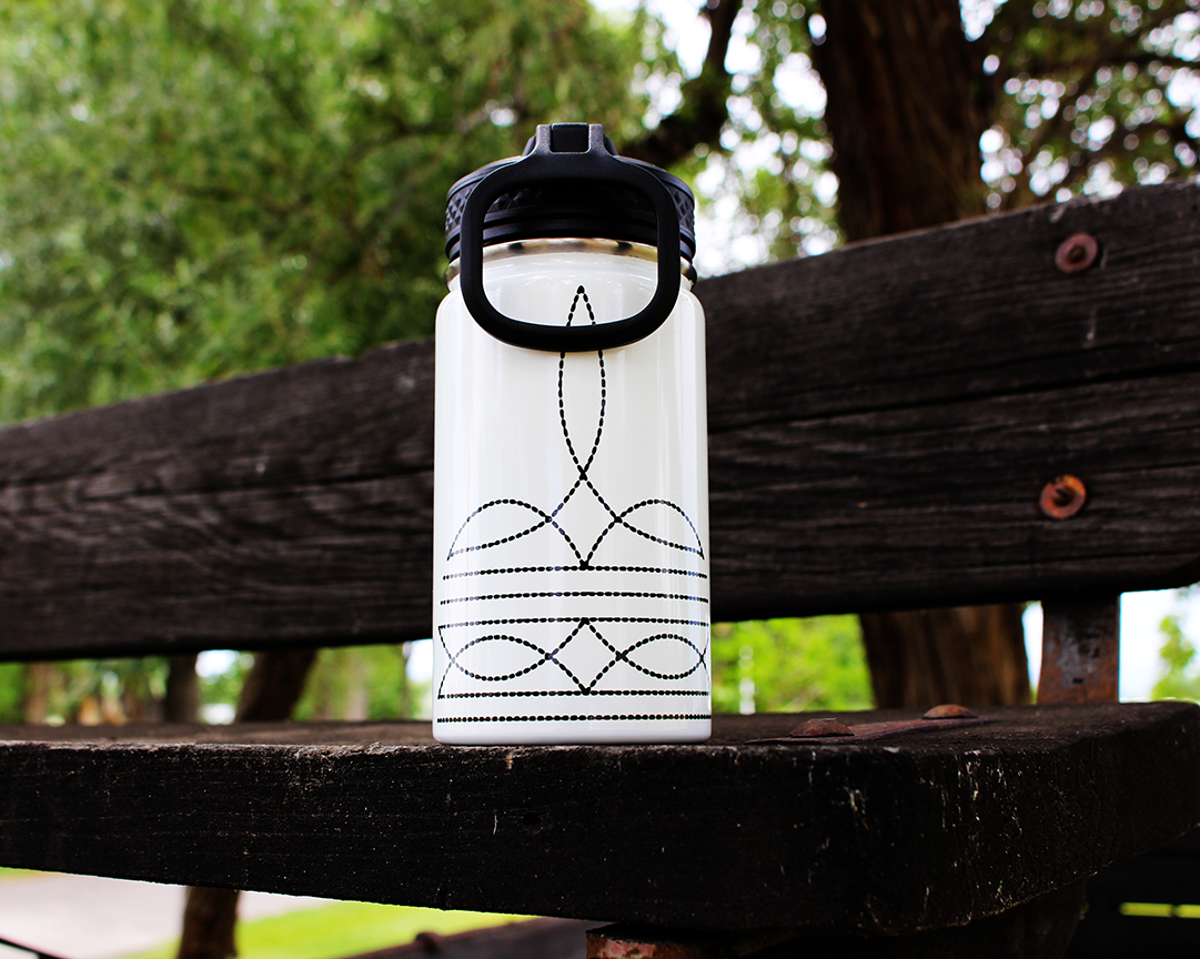 Boot Stitch Water Bottle The Twisted Filly
