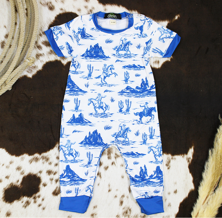 Cowboy Blues Infant Romper