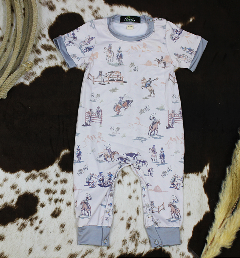 A Cowboys 9-5 Infant Romper Clover Cottage