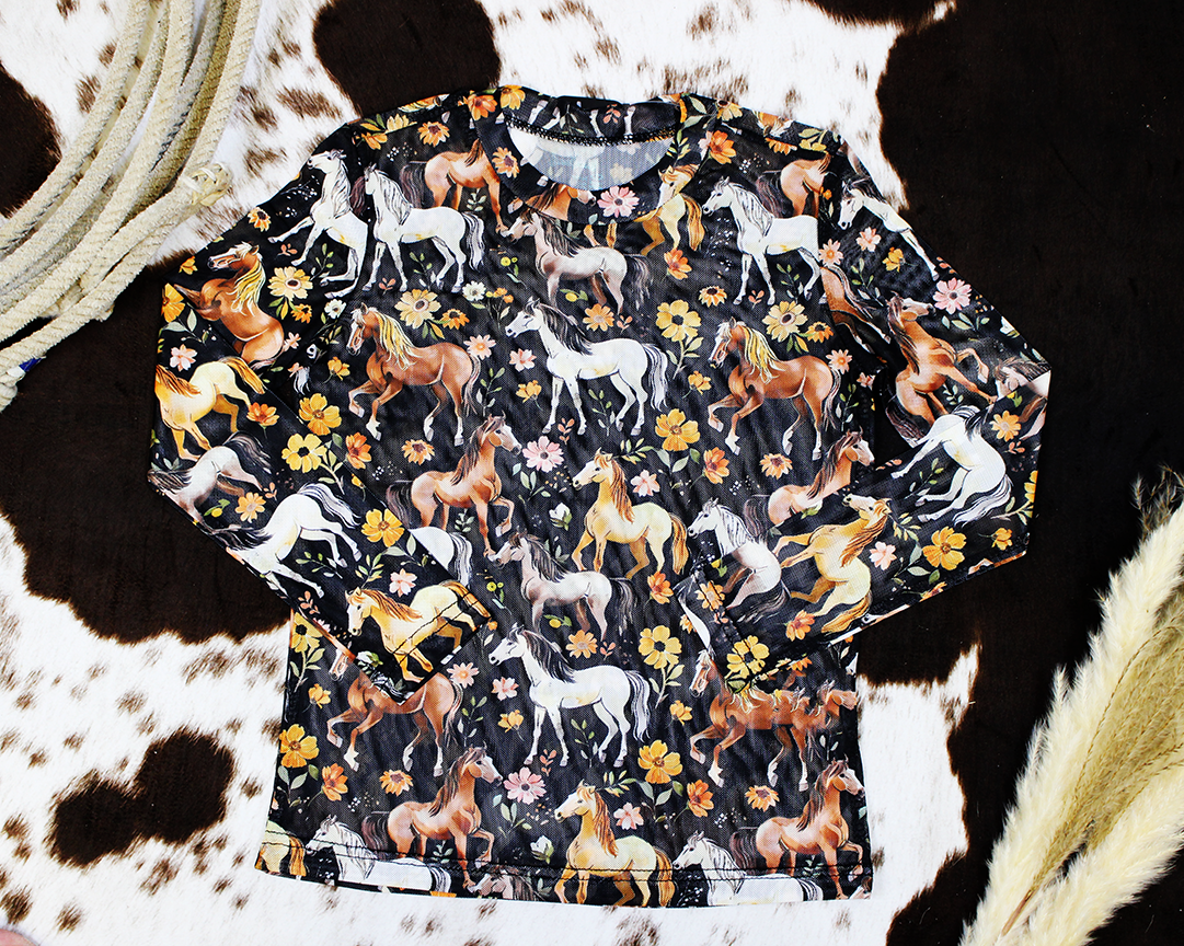 Horse Mesh Long Sleeve