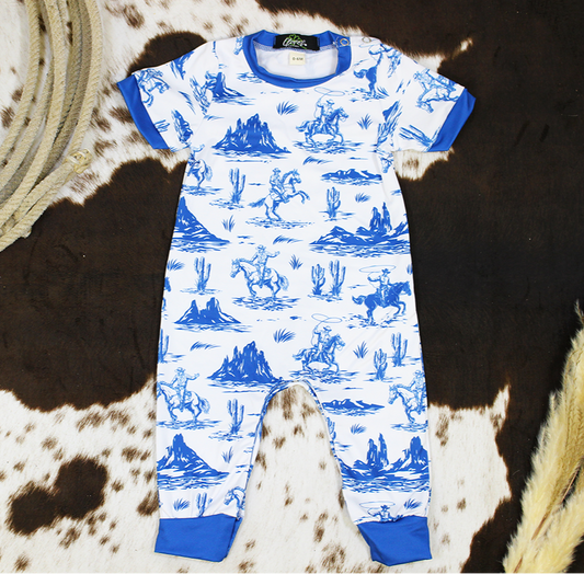 Cowboy Blues Infant Romper